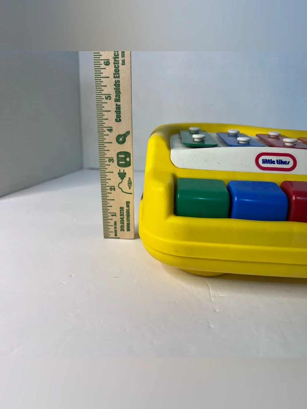LITTLE TIKES Piano Xylophone Tap a Tune Yellow Toddler Musical BABY Toy VINTAGE